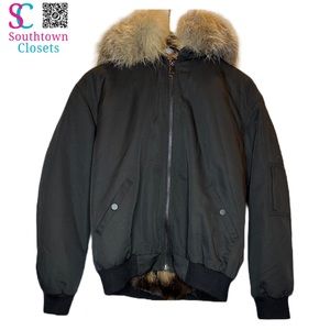 Oftbuy Fox Fur Lined Boomer, With Fox Fur Trimmed Hood. Size XXL, fits like M